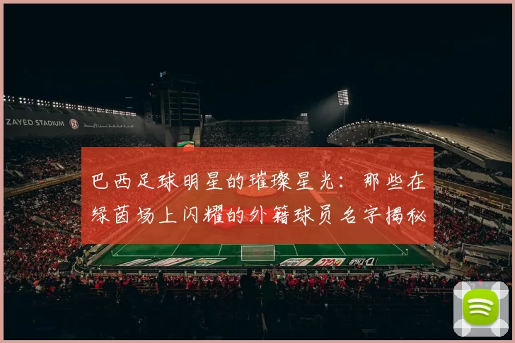 巴西足球明星的璀璨星光：那些在绿茵场上闪耀的外籍球员名字揭秘